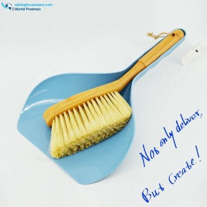 Akbrand Bamboo kahva Dustpan-harja taivaansinisellä värillä